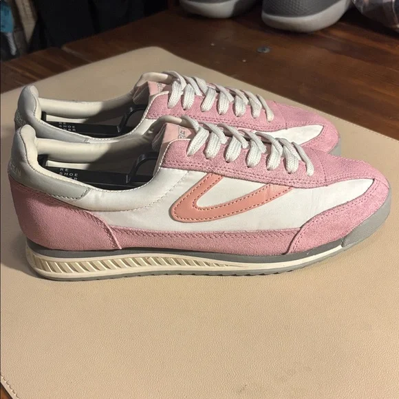 Tretorn “Custom”Pink Suede & White Leather Women's Sneakers - Picture 6 of 10